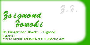 zsigmond homoki business card